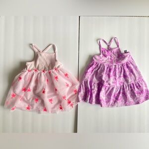 Lot of 2| NWT Cat & Jack Toddler Girl 18M Summer Dresses with Matching undies